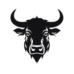 Poster cow head with horns © vectorcyan