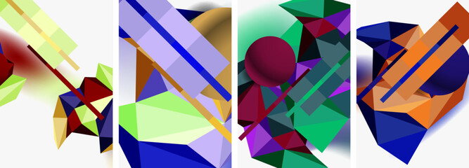 Minimal geometry. Circle, line and square design. Trendy techno business template for wallpaper, banner, background or landing