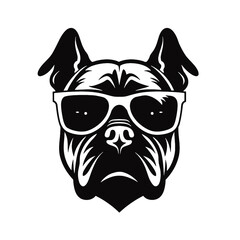 Bulldog Logo Monochrome Design Style