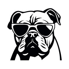 British bulldog mascot emblem illustration