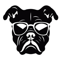 British bulldog mascot emblem illustration