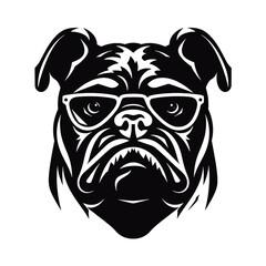 British bulldog mascot emblem illustration