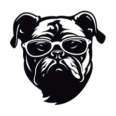 British bulldog mascot emblem illustration