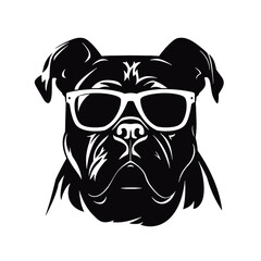 British bulldog mascot emblem illustration