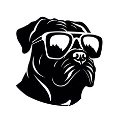 British bulldog mascot emblem illustration