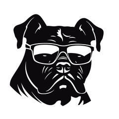 British bulldog mascot emblem illustration