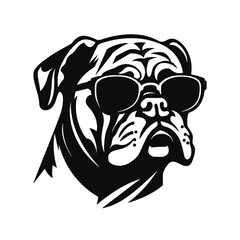 British bulldog mascot emblem illustration
