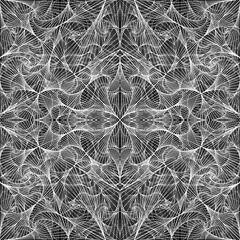 Abstract, Doodle, Doodle abstract lines consist of white lines, line patterns, art, white lines with black background.