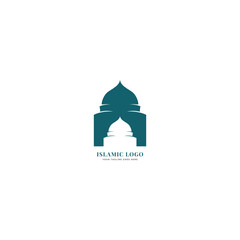 Modern Islamic Mosque And Quran Logo With White Background Vector Template