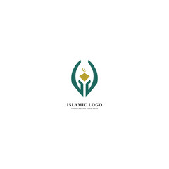 Muslim Learn logo, Islamic learning logo template, Vector illustration