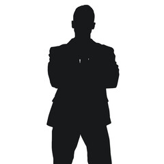 business man silhouette pose