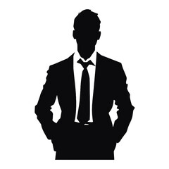business man silhouette pose