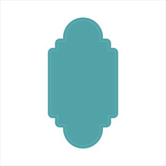 Islamic shape text box title frame border. 