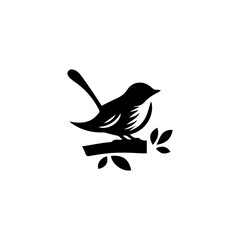 Birds silhouettes  on white background, vector illustration