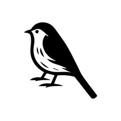 Obraz premium Birds silhouettes on white background, vector illustration