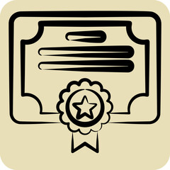 Icon Award 8. related to Award symbol. hand drawn style. simple design editable. simple illustration