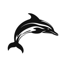 dolphin logo icon , Silhouette 