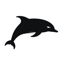dolphin logo icon , Silhouette 