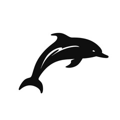 dolphin logo icon , Silhouette 