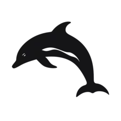 Badkamer foto achterwand dolphin logo icon , Silhouette  © vectorcyan