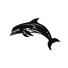 dolphin logo icon , Silhouette 