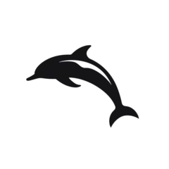 Foto op Canvas dolphin logo icon , Silhouette  © vectorcyan
