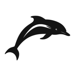 Wandaufkleber dolphin logo icon © vectorcyan