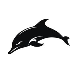 Fototapeten dolphin logo icon © vectorcyan