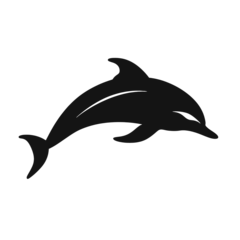 Foto op Canvas dolphin logo icon © vectorcyan