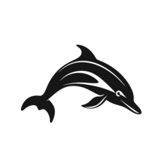 Stoff pro Meter dolphin logo icon © vectorcyan