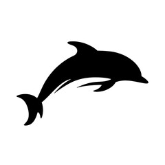 Naklejka premium dolphin logo icon