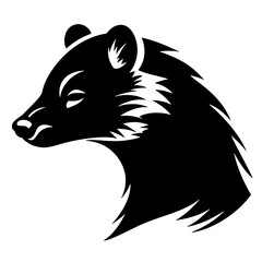 Badger Silhouette  logo template Isolated. Brand Identity. Icon Abstract Vector graphic