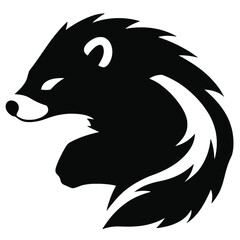 Badger Silhouette  logo template Isolated. Brand Identity. Icon Abstract Vector graphic