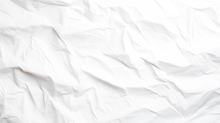 white crumpled paper on  texture white and transparent background
