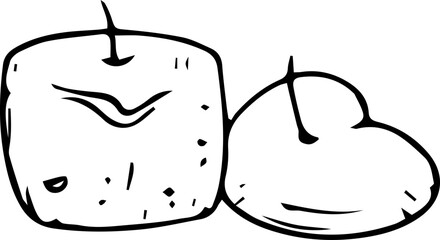 Hand drawn toy illustration on transparent background.