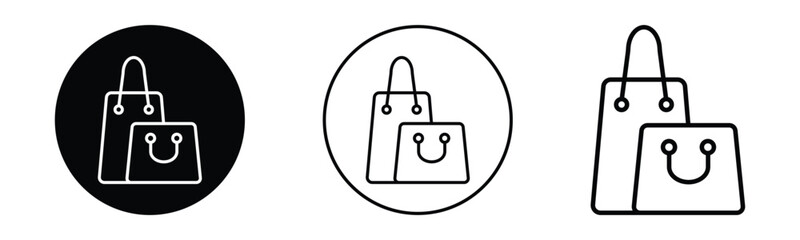shopping bag icon. vector symbol on transparent background.