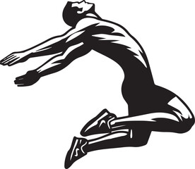 Sports Star: Vector Graphic Depicting Athlete's Skill and Agility