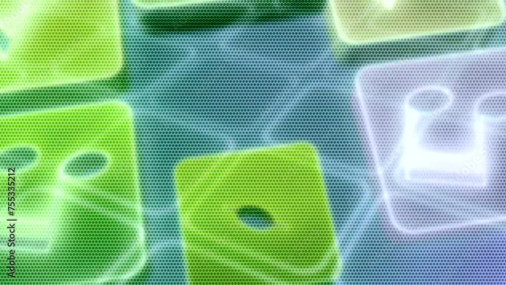 Poster animated moving motion background showing musical notes