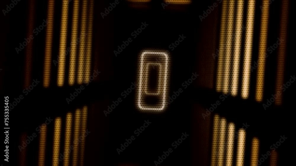 Poster animated moving motion background showing musical notes