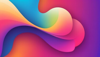 Obraz premium Abstract modern gradient purple and orange color liquid wavy shapes colorful background