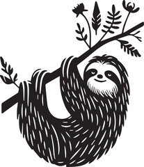 Cute Sloth: Vector Artwork of Adorable Sloth © Ali