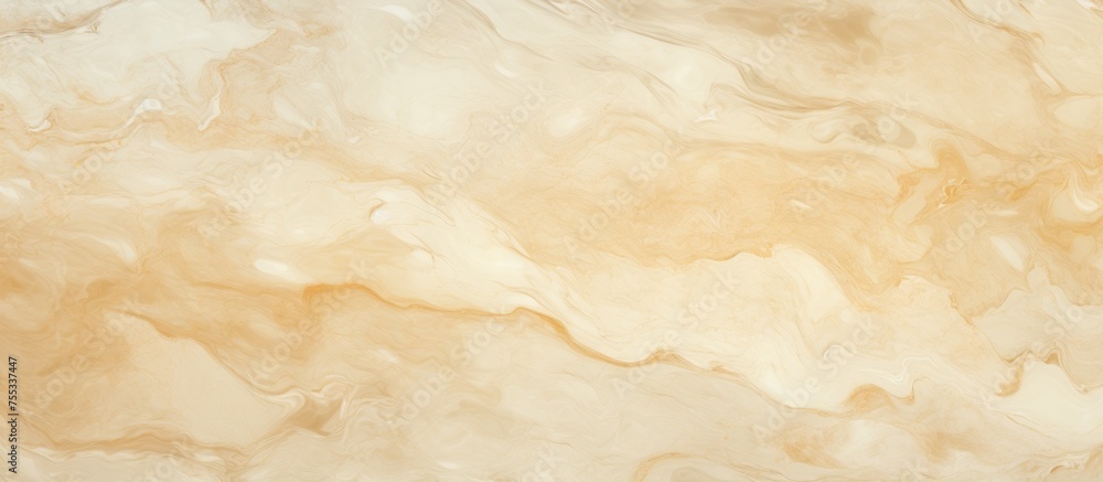 Poster detailed close-up of a high-resolution beige marble texture, showcasing its intricate patterns and s