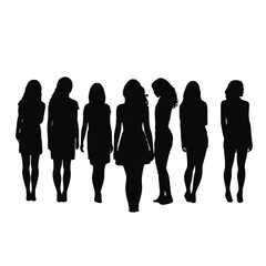 set  of a woman Silhouette 