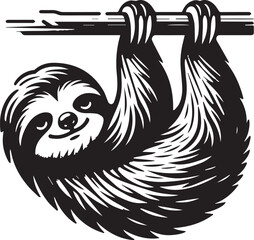 Cute Sloth: Vector Artwork of Adorable Sloth
