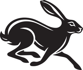 Energetic Bunny: Vector Design Featuring Running Rabbit