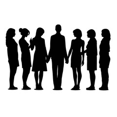 set  of a woman Silhouette 