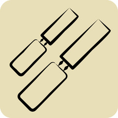 Icon Wood Chisel. related to Carpentry symbol. hand drawn style. simple design editable. simple illustration