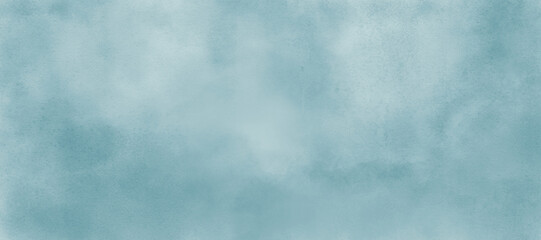 Watercolor cloudy blue sky color background horizontal gradient