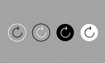Return set. Buyer protection thin line vector icon illustration. Rounded arrow, return money concept. On white, black or transparent, for: element, logo, app, design, web, dev, ui, ux, gui. EPS 10