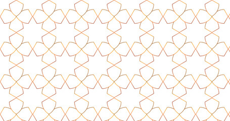 Gold simple Seamless Pattern. Arabic Mosaic Ornament. Eid Mubarak Muslim Background. Ramadan Kareem Islamic white background.